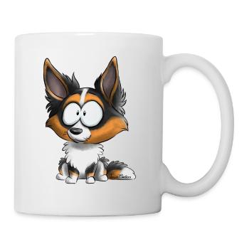 Je suis Border Collie - Noir Tricolore - Mug blanc - blanc - Droite