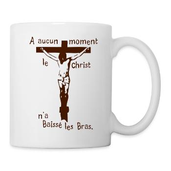 no time christ has lower arms - Mug - white - Right