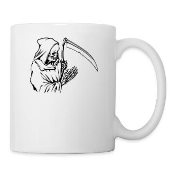 skeleton skelett bones knochen skull schaedel114 - Tasse - Weiß - Rechts