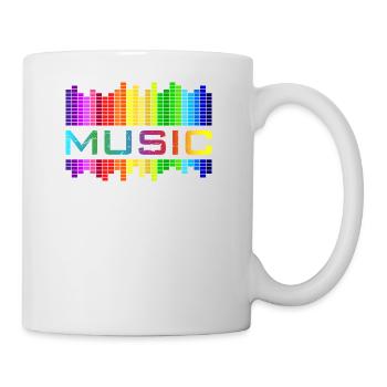 Musique l’égaliseur arc-en-ciel danse concert de rock - Mug blanc - blanc - Droite