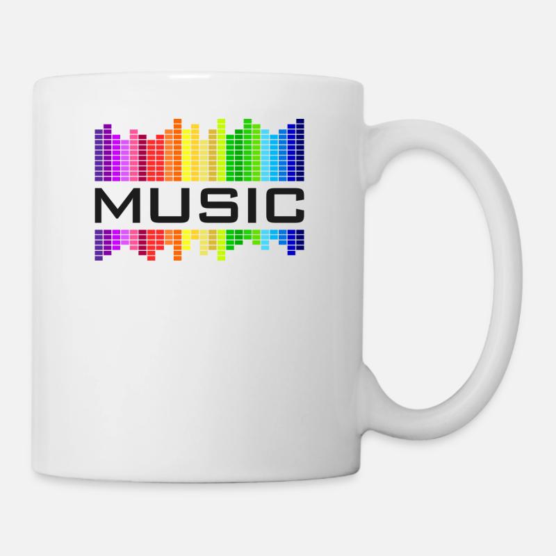 Music Musik Equalizer Regenbogen Tanz Rock-Konzert - Tasse - Weiß