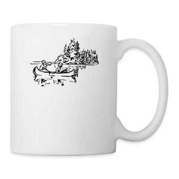 canoe kayak canoe barge paddle boat rowboat8 - Mug - white - Right