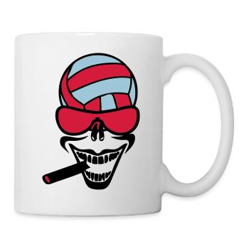 Volleyball Waterpolo Zigarre Lächeln - Tasse - Weiß - Rechts
