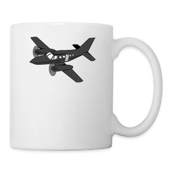 avion vol d'avion montrent ba air Heissluftballon - Mug blanc - blanc - Droite