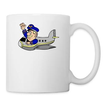 avion vol d'avion montrent ba air Heissluftballon - Mug blanc - blanc - Droite