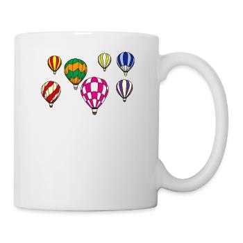 avion vol d'avion montrent ba air Heissluftballon - Mug blanc - blanc - Droite