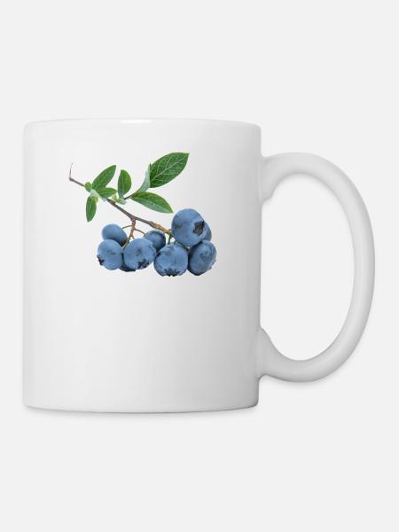 blueberry blaubeere heidelbeere veggie gemuese fru - Tasse - Weiß