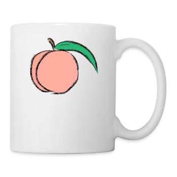 peach pfirsich veggie gemuese fruits17 - Tasse - Weiß - Rechts