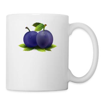 plum pflaume veggie gemuese fruits1 - Tasse - Weiß - Rechts
