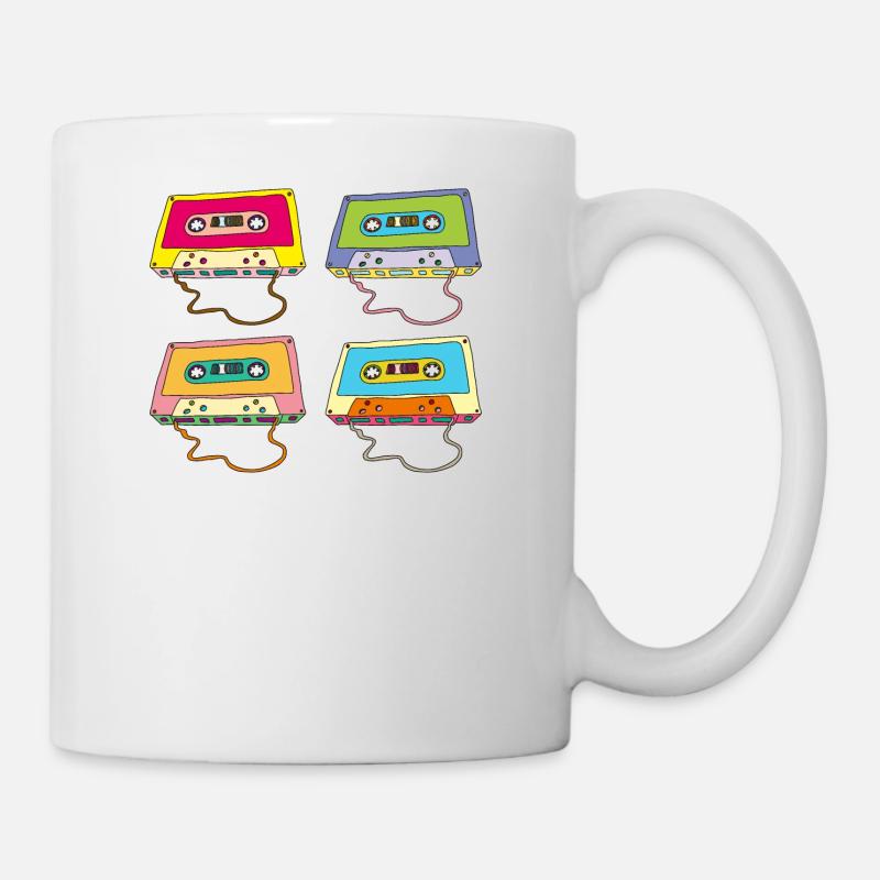 Musikkassette Compact Cassette Magnettonband Retro - Tasse - Weiß