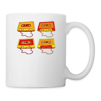 Music Cassette Compact Cassette Magnetic Tape Retro - Mug - white - Right