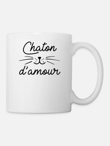 Chaton d'amour - Mug blanc - blanc