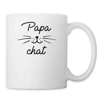 Papa chat - Mug blanc - blanc - Droite