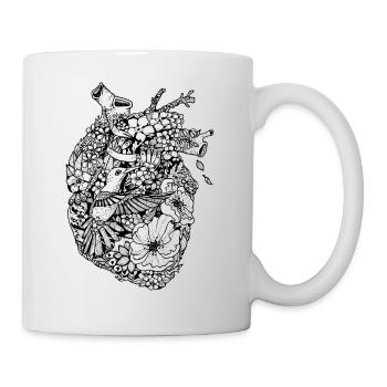 Kolibri Herz - Tasse - Weiß - Rechts