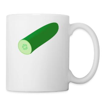 cucumber cucumbers veggie vegetable - Mug - white - Right