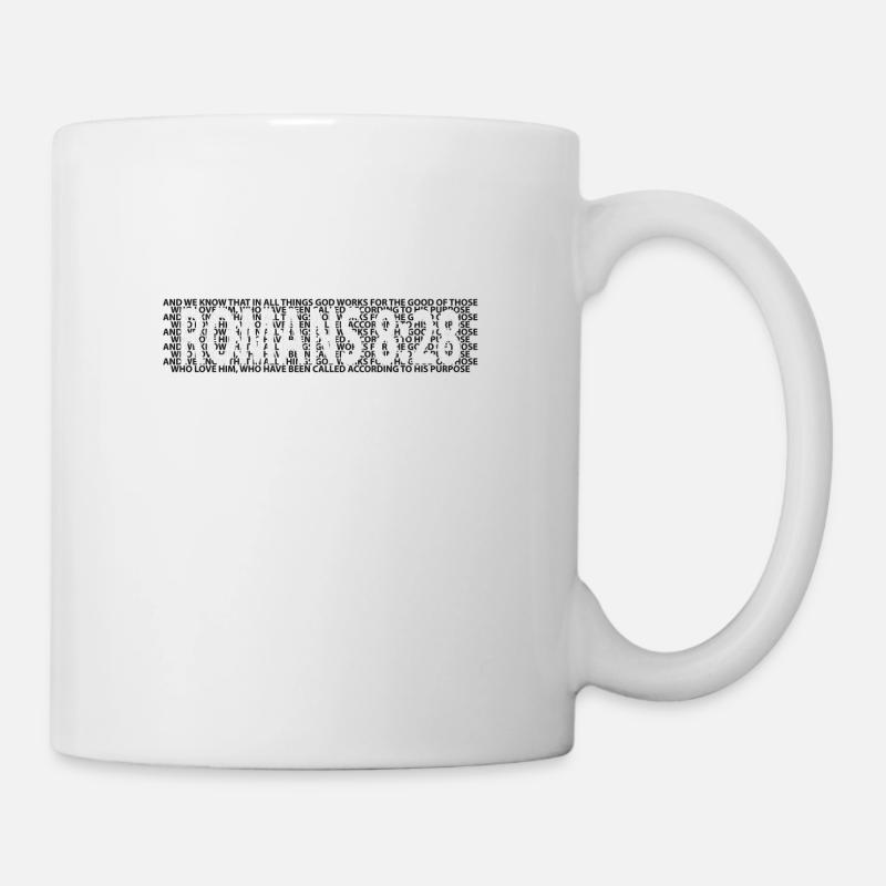 romans 8:28 Romans Bible prayer Christians Bible verses - Mug - white