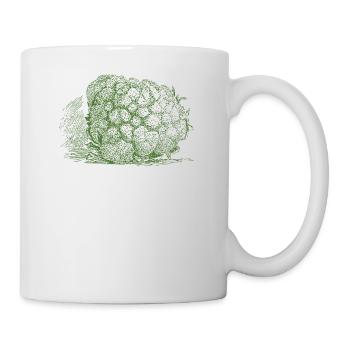 blumenkohl cauliflower halloween gemuese vegetable - Tasse - Weiß - Rechts