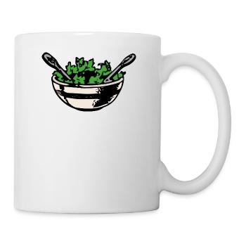 salad salad lettuce halloween vegetables vegetables36 - Mug - white - Right