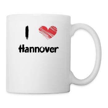 I love Hannover - Tasse - Weiß - Rechts