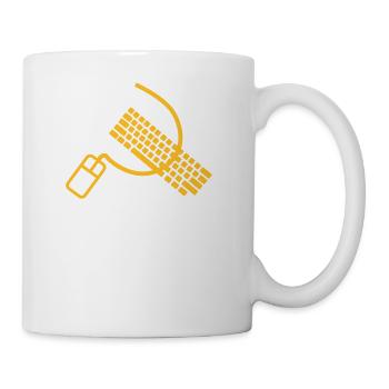 Maus und Tastatur wie Hammer und Sichel - Tasse - Weiß - Rechts