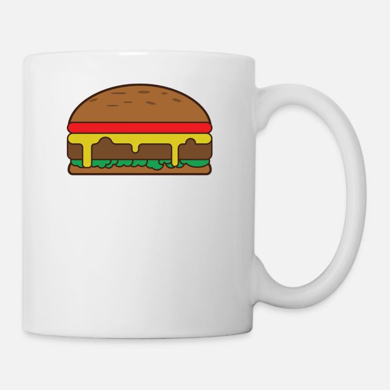hamburger - Mug blanc - blanc