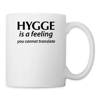 Hygge est un sentiment que vous ne pouvez pas traduire la chance Oui! - Mug blanc - blanc - Droite