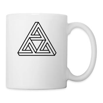 impossible chiffre Hipster géométrie triangle Escher - Mug blanc - blanc - Droite