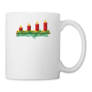 christmas winter reindeer santa claus ugly chr - Mug - white - Right