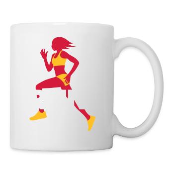 T-shirt de course - Entraînement - Fitness - Mug blanc - blanc - Droite