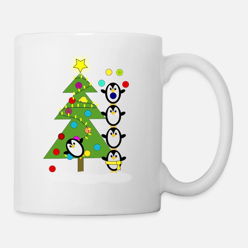 Christmas penguins - Mug - white