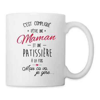 maman et patissière - Mug blanc - blanc - Droite