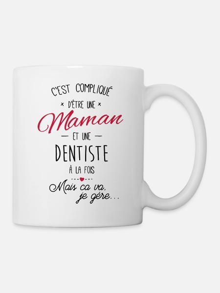 maman et dentiste - Mug blanc - blanc