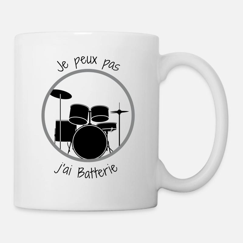 Je peux pas j'ai batterie - Mug blanc - blanc
