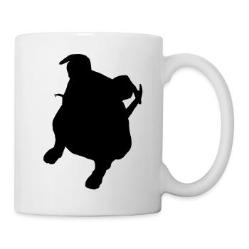 Staffie / Pit Bull Silhouette - Tasse - Weiß - Rechts