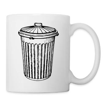 Mülleimer - Tasse - Weiß - Rechts