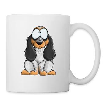 Je Suis Cocker Anglais Noir Blanc Moucheté Feu - Mug blanc - blanc - Droite