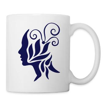 Femme-Fleur (2) - Mug blanc - blanc - Droite