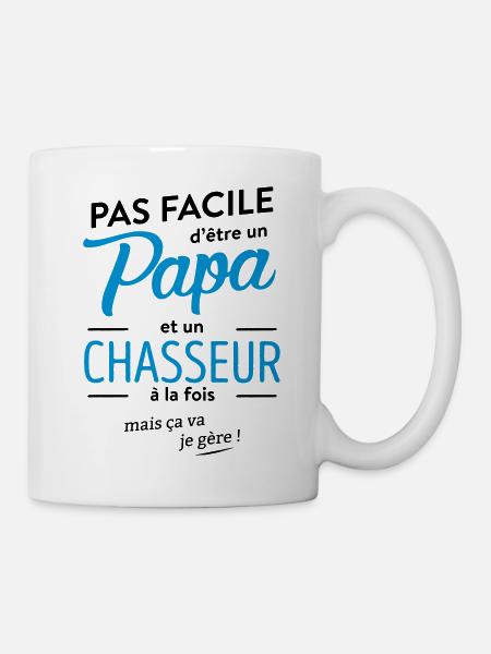 Papa chasseur - Mug blanc - blanc