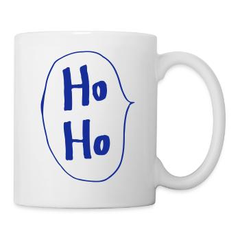 Ho Ho Speech Bubble Santa Claus Gift Laugh - Mug - white - Right