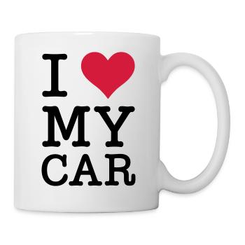 I Love My Car - Mug blanc - blanc - Droite