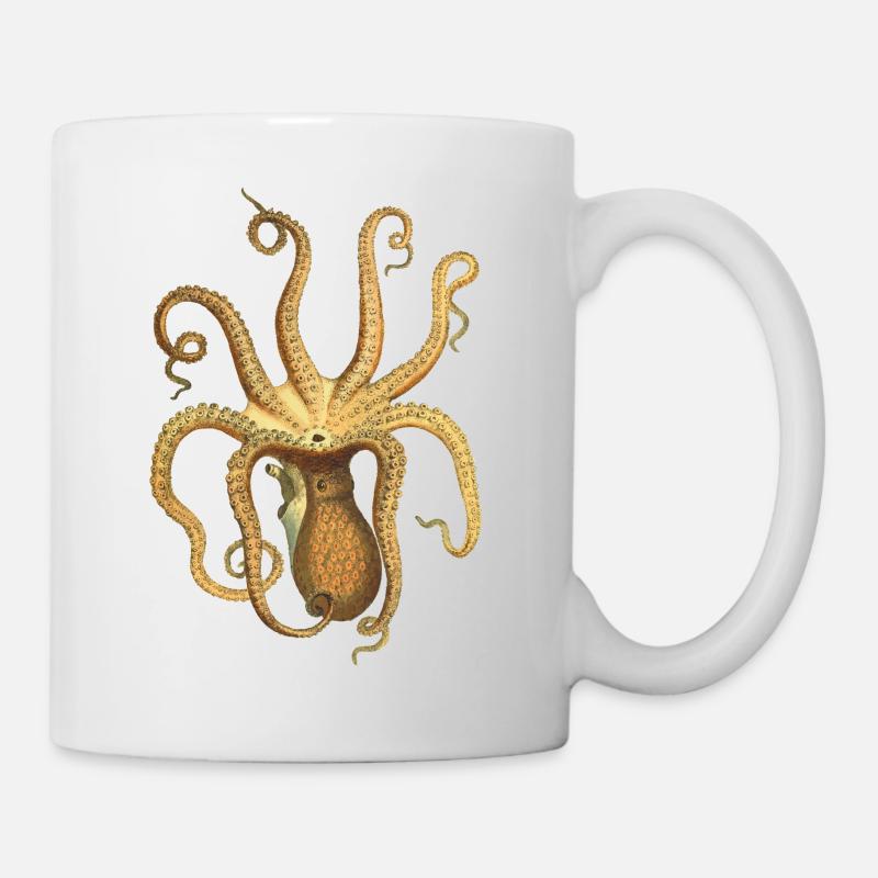poulpe géant calmar, poulpe, calmar, poissons seiche - Mug blanc - blanc