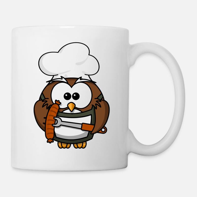 Eule Koch - Tasse - Weiß