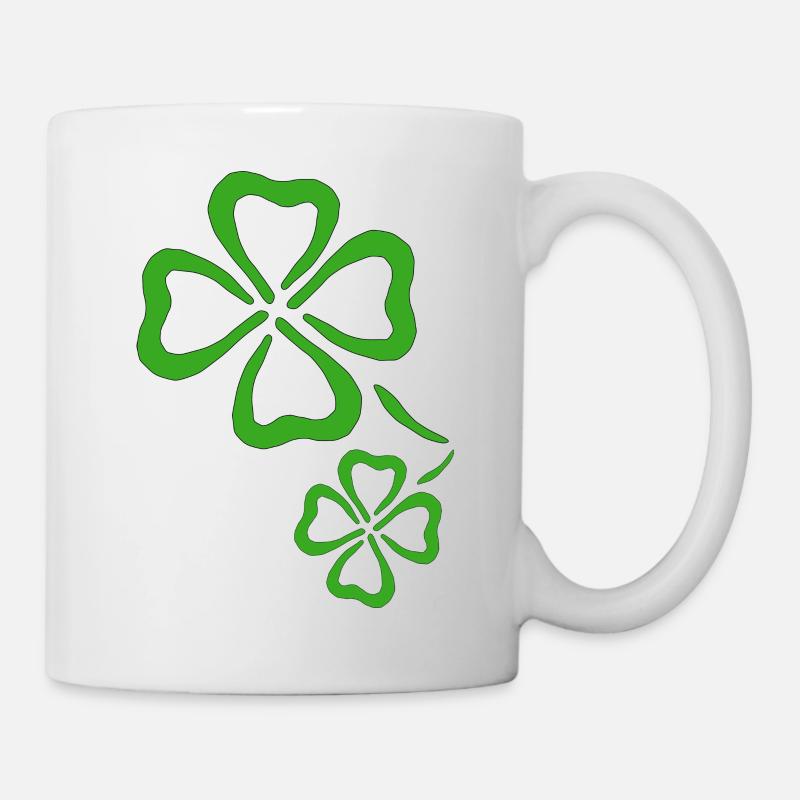 trèfle chance trèfle à quatre feuilles chance clover23 - Mug blanc - blanc