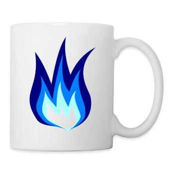 Blue Fire Flames - Mug - white - Right
