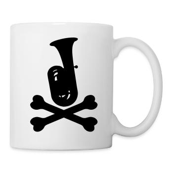 Tuba Instrument Bass Bassist Musiker - Tasse - Weiß - Rechts