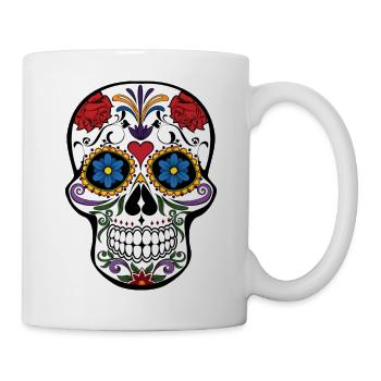 Colorful skull - Mug - white - Right