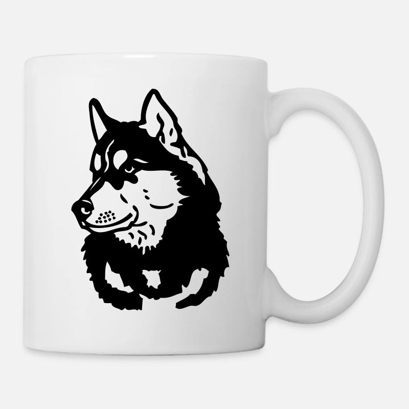 husky - www.dog-power.nl - Tasse - Weiß