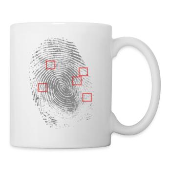 Fingerprint with characteristic determination. - Mug - white - Right