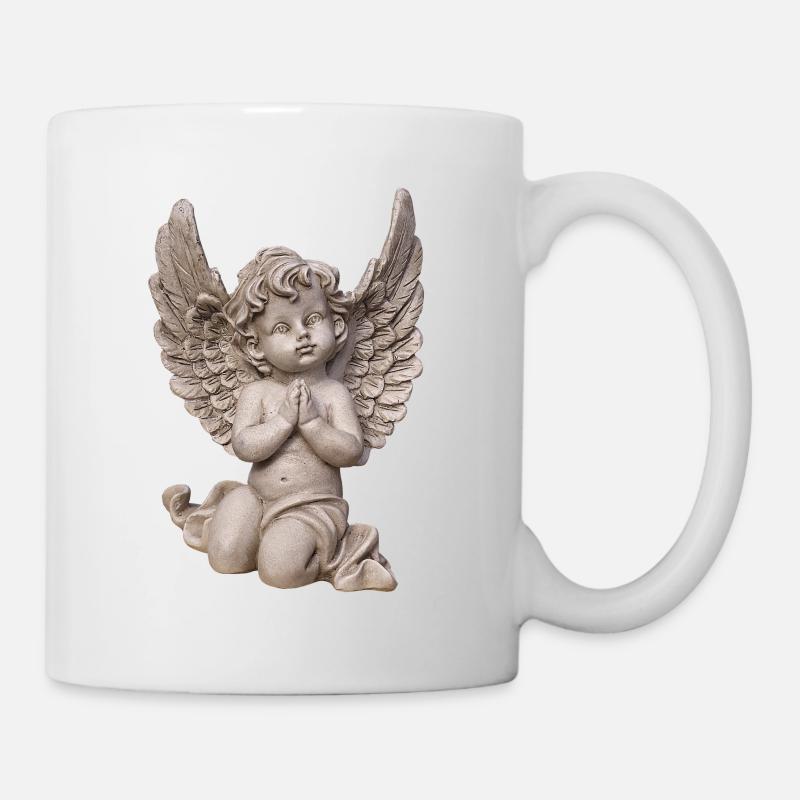 Schutz Engel mit Flügeln als Geschenk - Tasse - Weiß