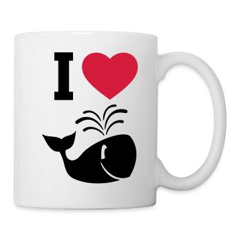 I love whales! - Mug - white - Right